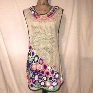 New Unique  Crochet Irish Style Floral Tunic100% Cotton